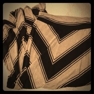 Merona Maxi Skirt Black and Grey Size Small